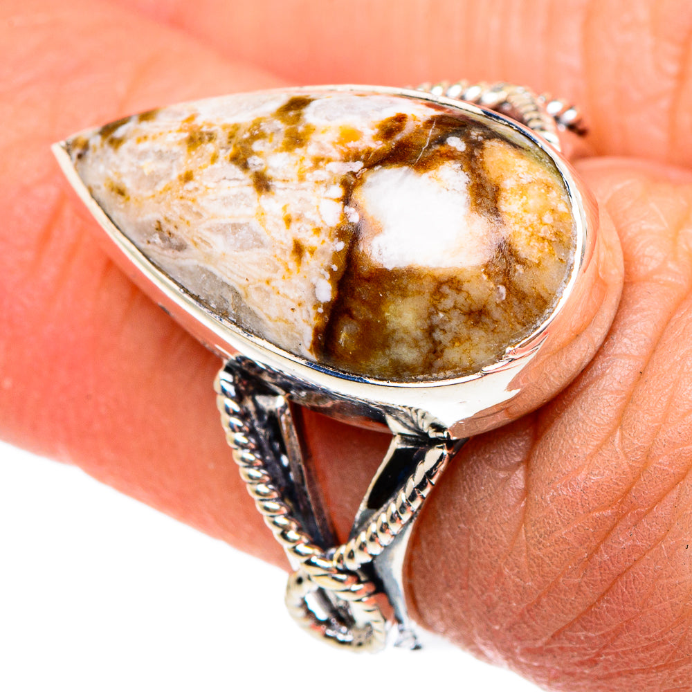 Peanut Wood Jasper Rings handcrafted by Anasilvercos - RING95297