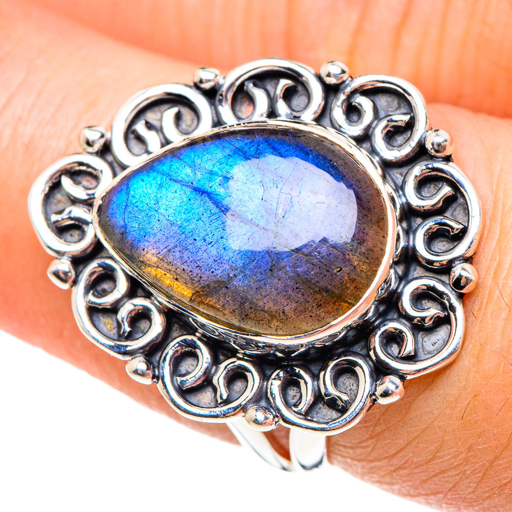 Labradorite Rings handcrafted by Anasilvercos - RING95307