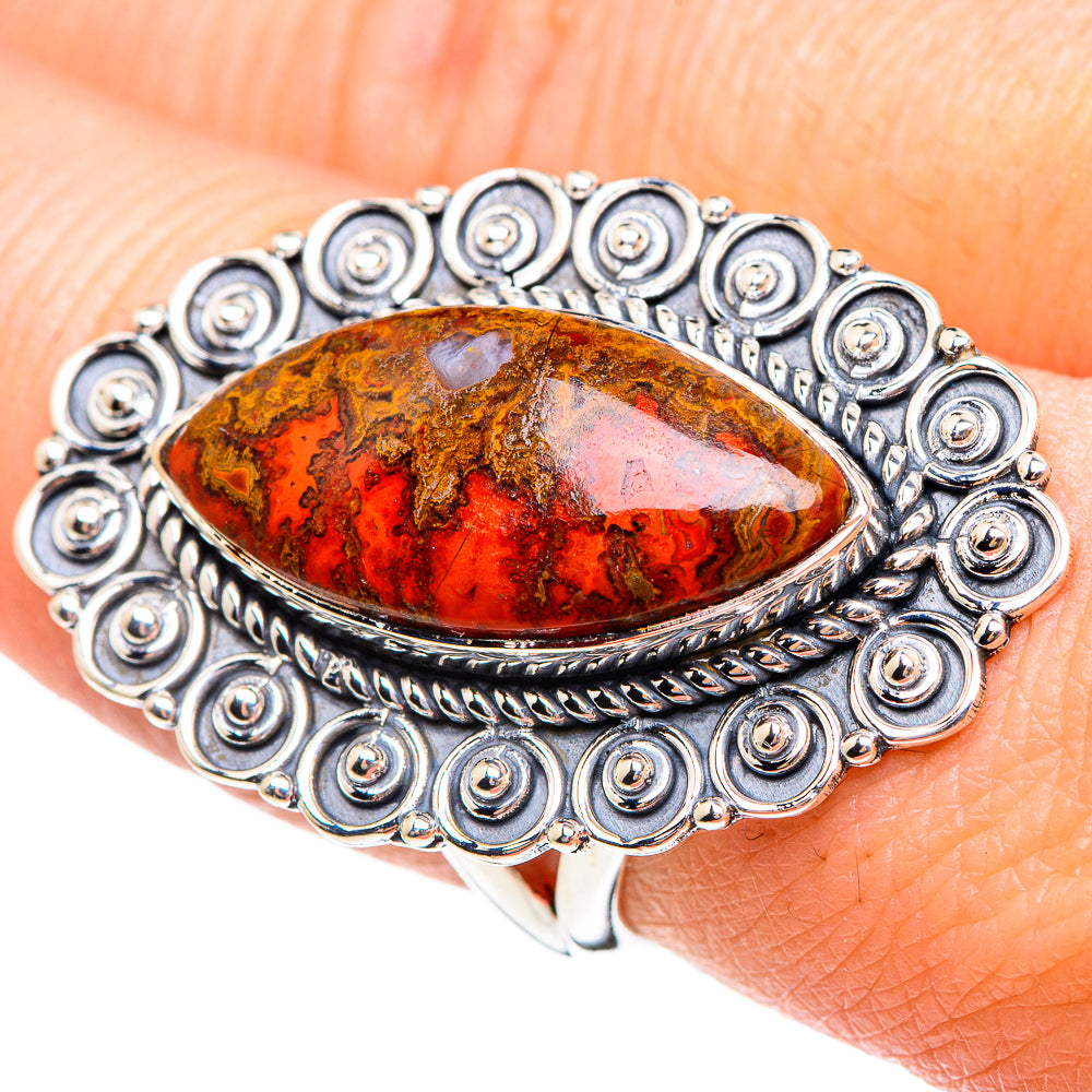 Morocco Agate Rings handcrafted by Anasilvercos - RING95315