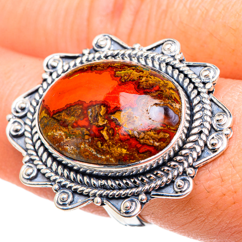 Morocco Agate Rings handcrafted by Anasilvercos - RING95318