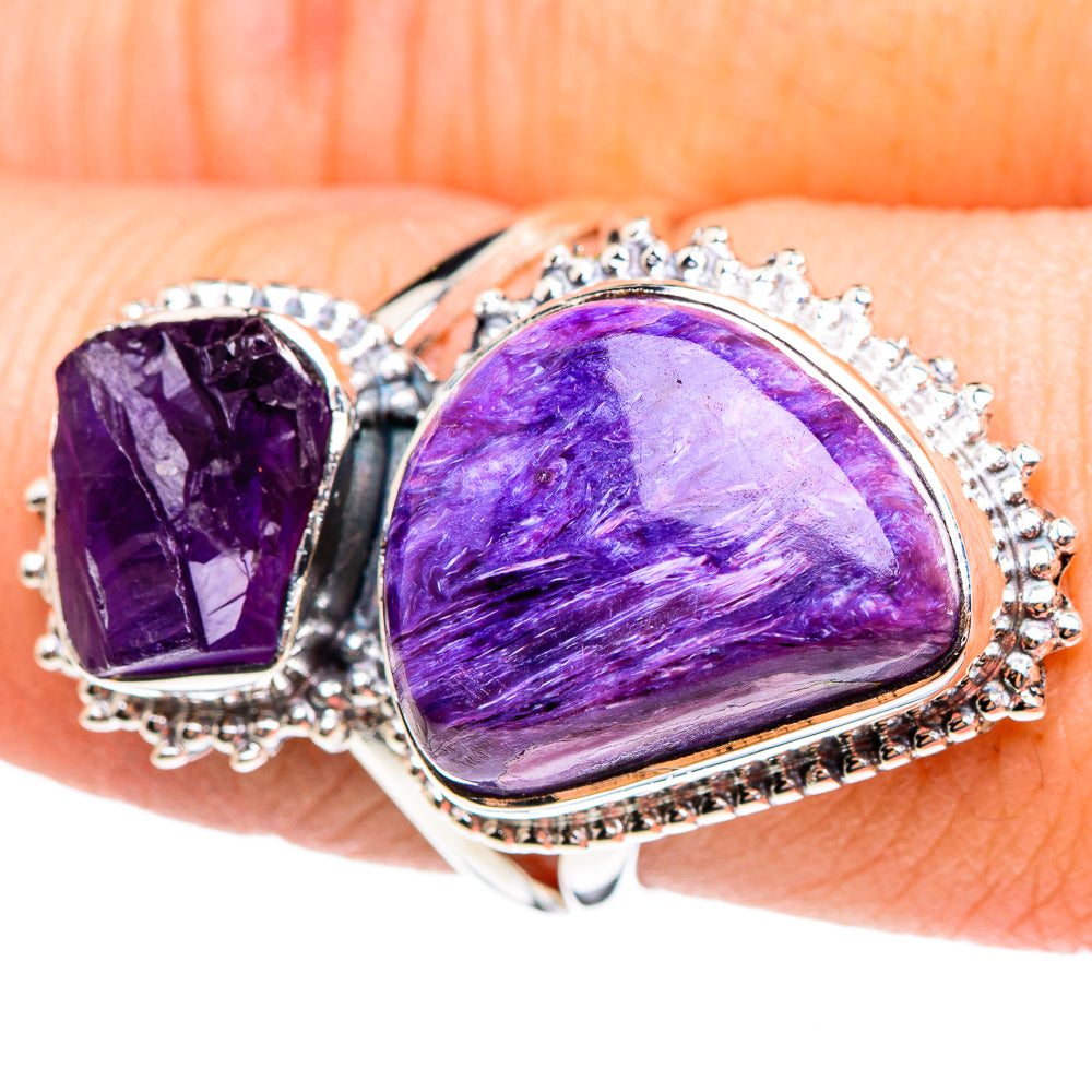Charoite Rings handcrafted by Anasilvercos - RING95328