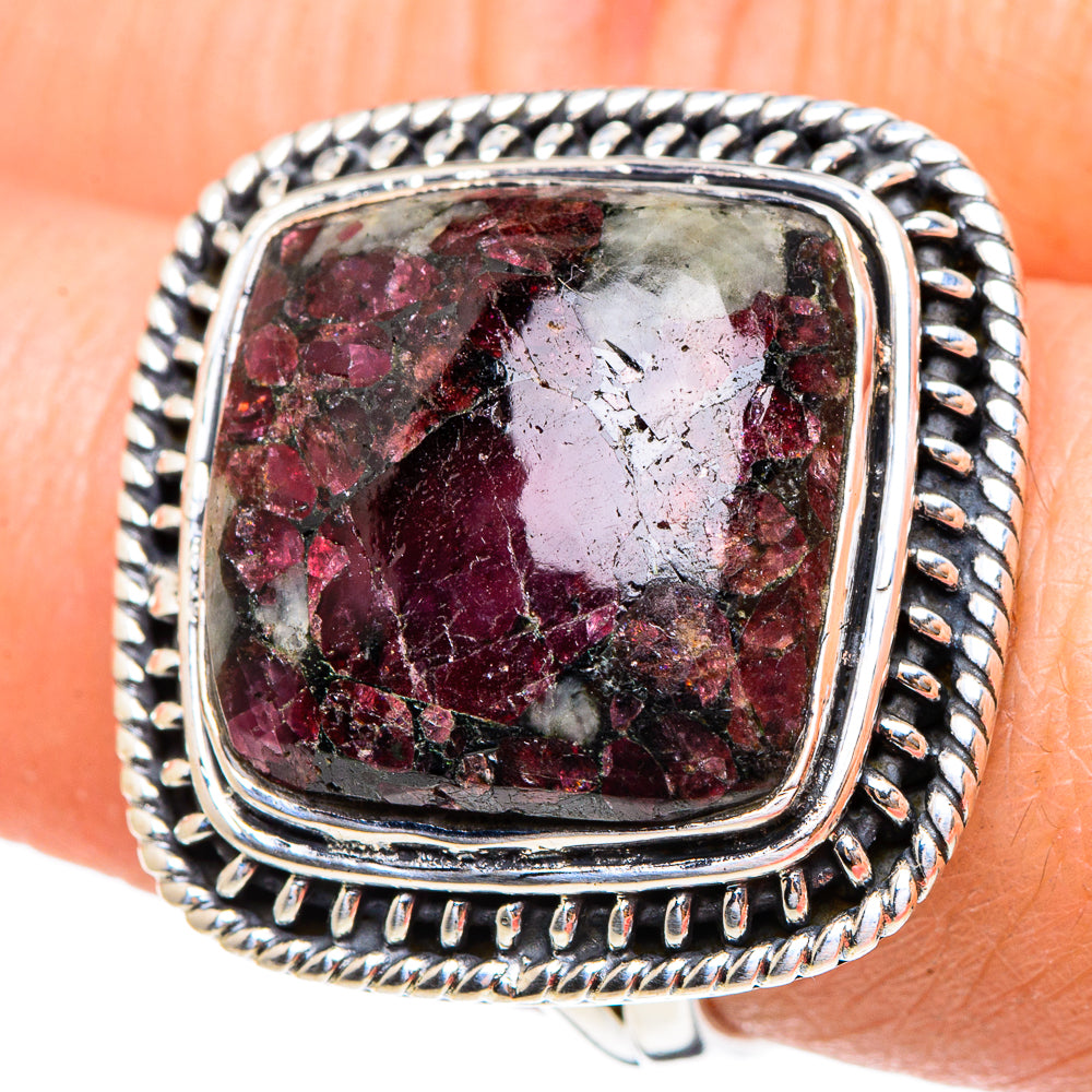 Russian Eudialyte Rings handcrafted by Anasilvercos - RING95330