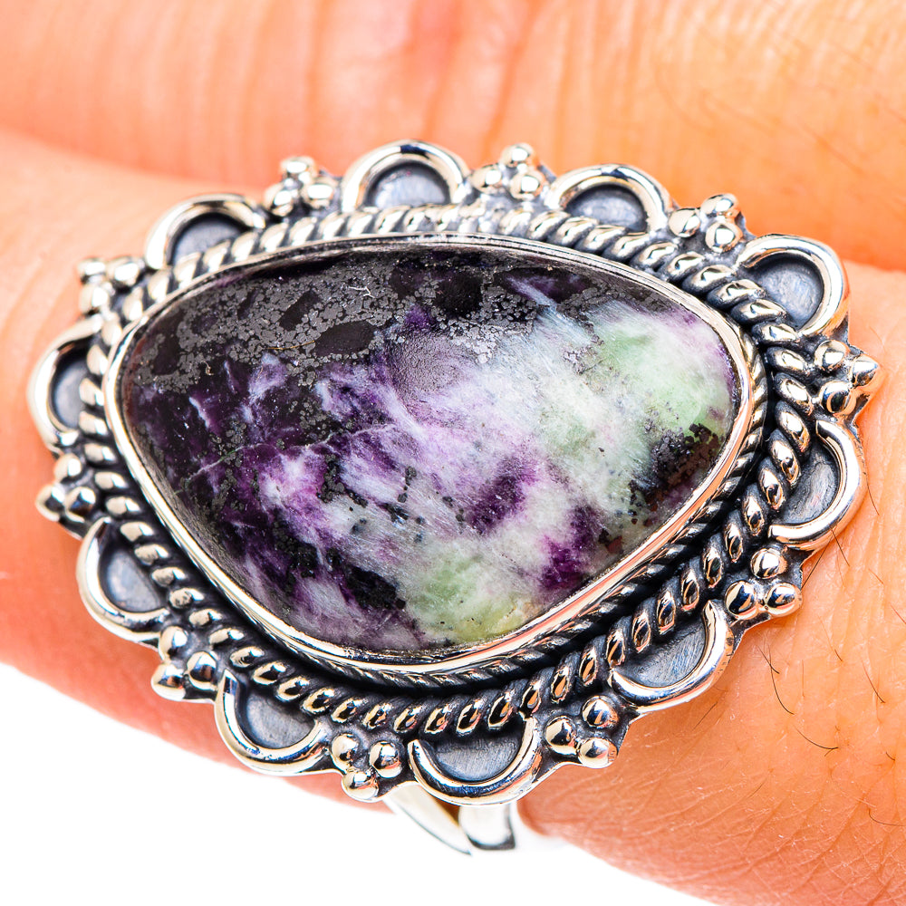 Ruby Zoisite Rings handcrafted by Anasilvercos - RING95338
