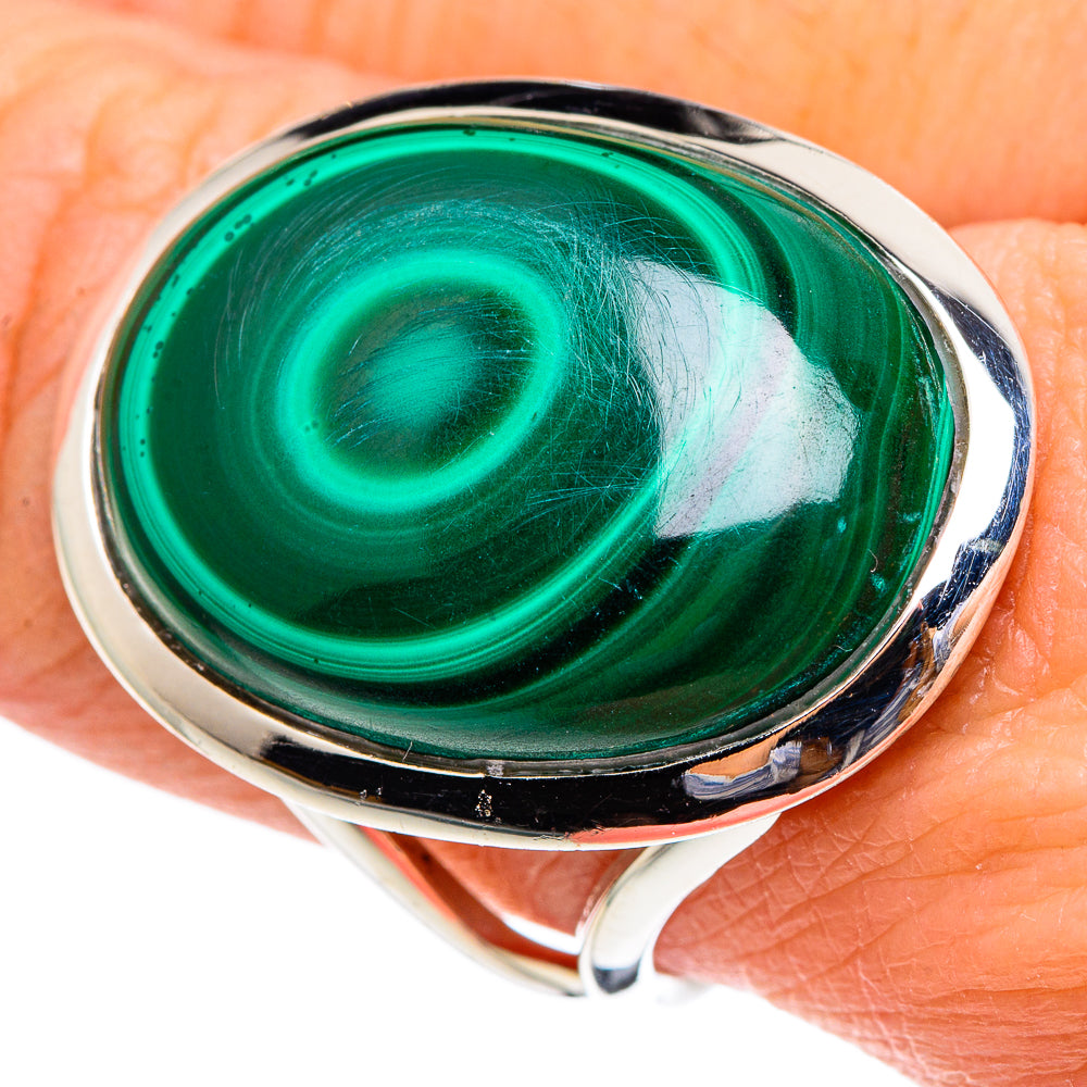 Malachite Rings handcrafted by Anasilvercos - RING95354