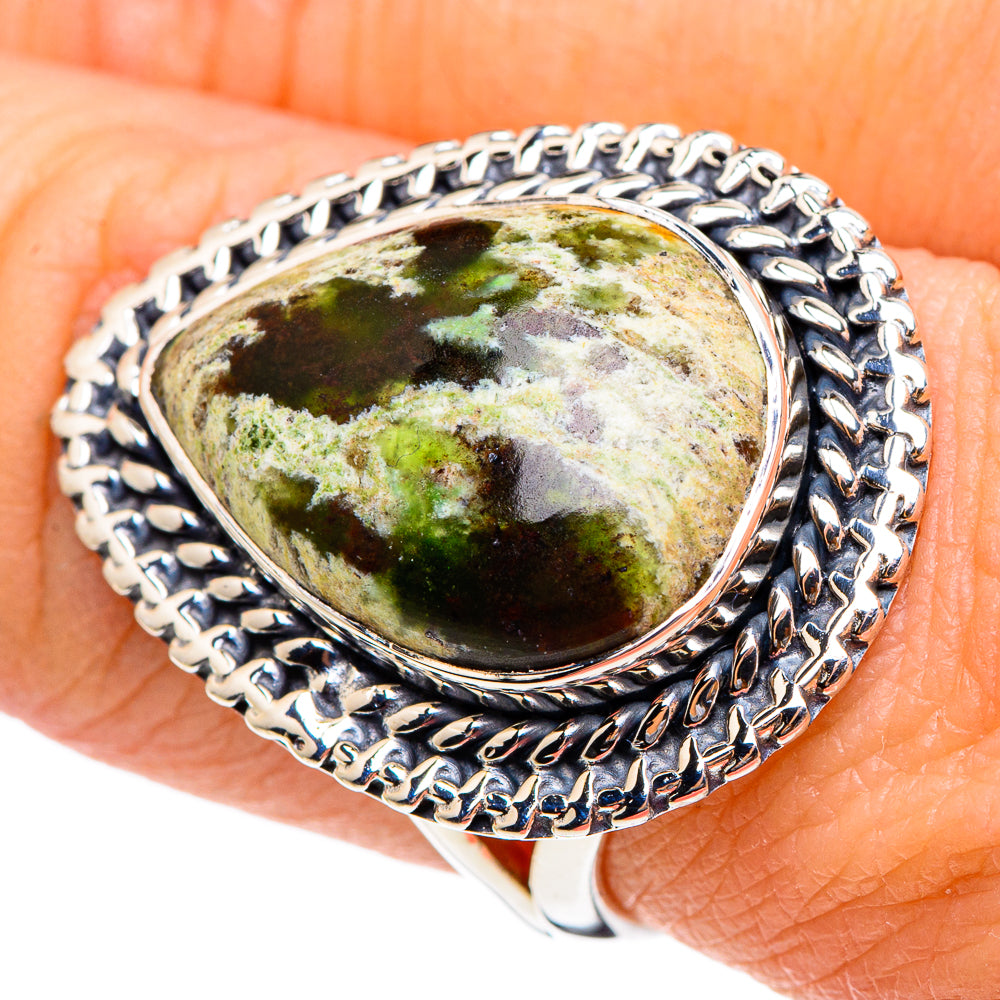 Australian Green Opal Rings handcrafted by Anasilvercos - RING95355