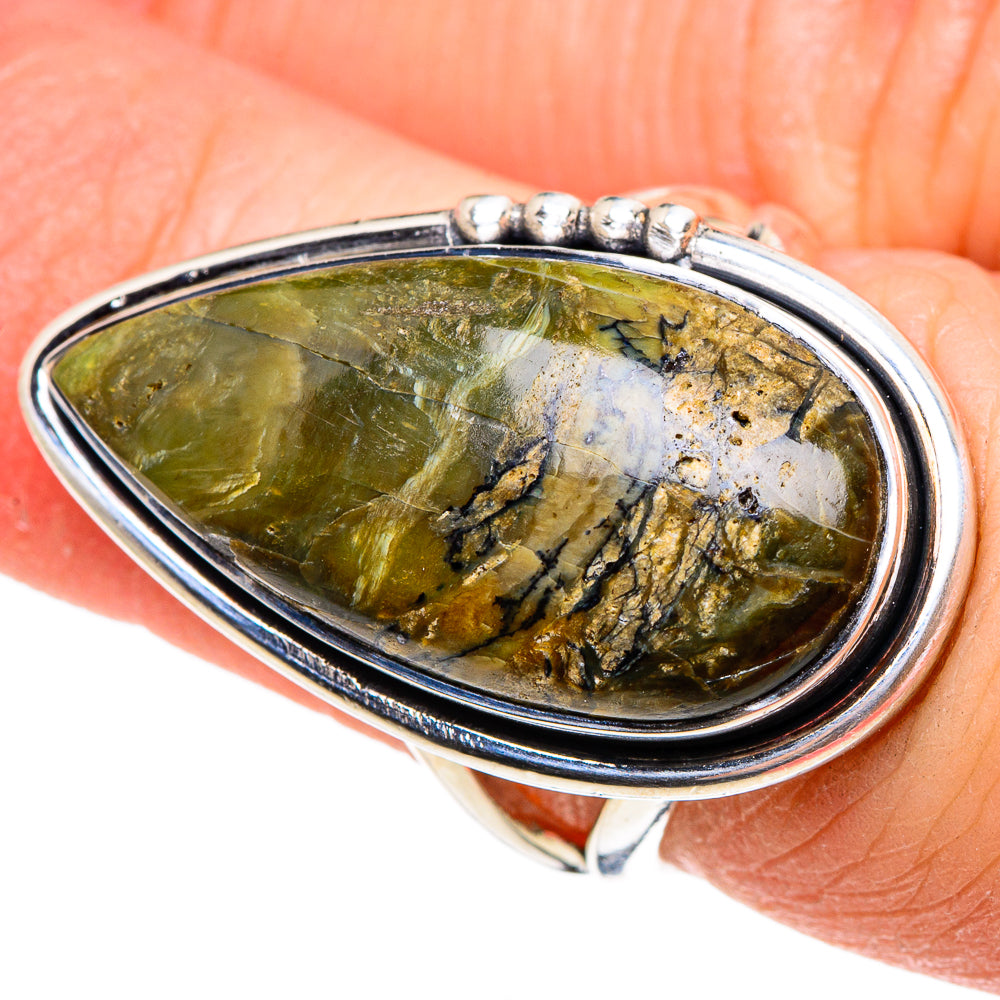 African Green Opal Rings handcrafted by Anasilvercos - RING95357