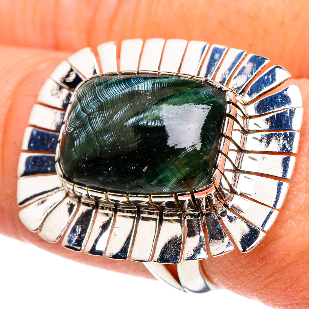 Seraphinite Rings handcrafted by Anasilvercos - RING95360