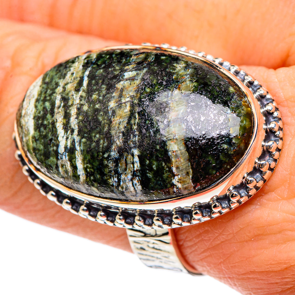 Lizard Jasper Rings handcrafted by Anasilvercos - RING95361
