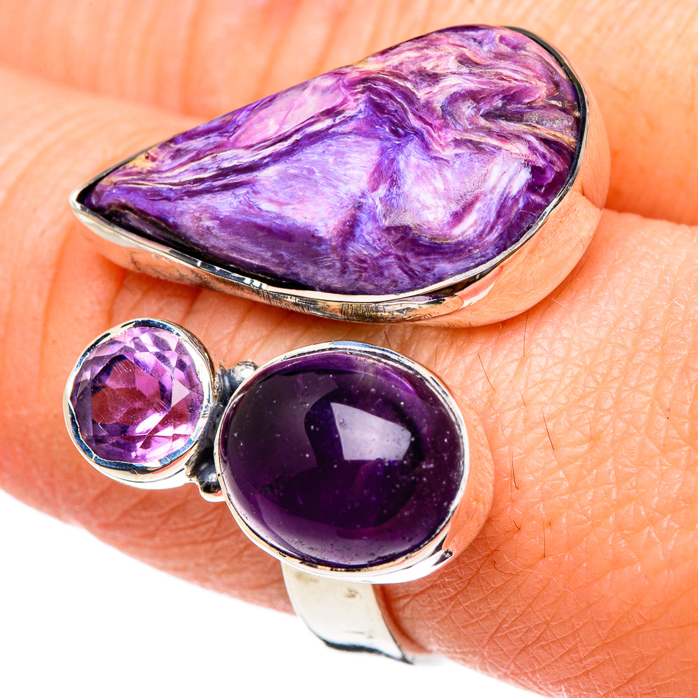 Charoite Rings handcrafted by Anasilvercos - RING95384