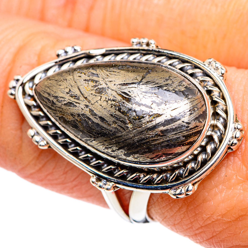 Pyrite Agate Rings handcrafted by Anasilvercos - RING95387