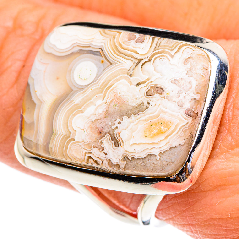 Laguna Lace Agate Rings handcrafted by Anasilvercos - RING95391