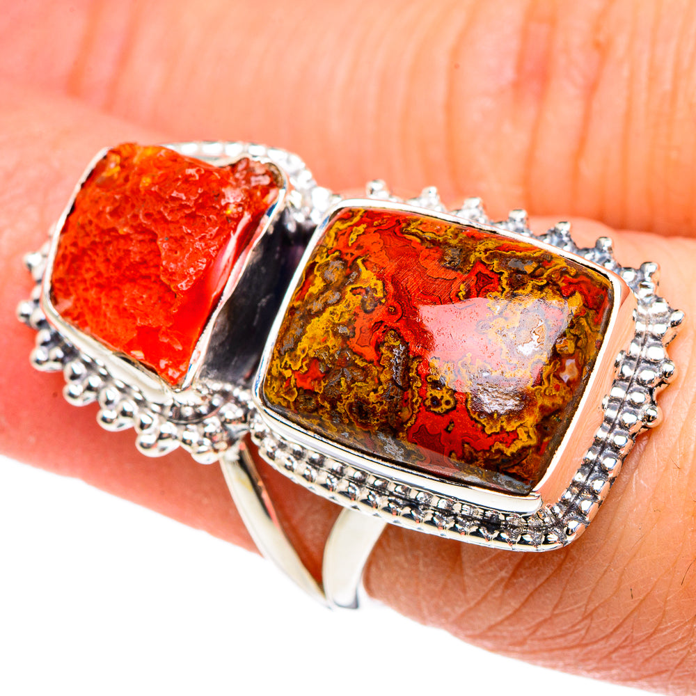 Morocco Agate Rings handcrafted by Anasilvercos - RING95397