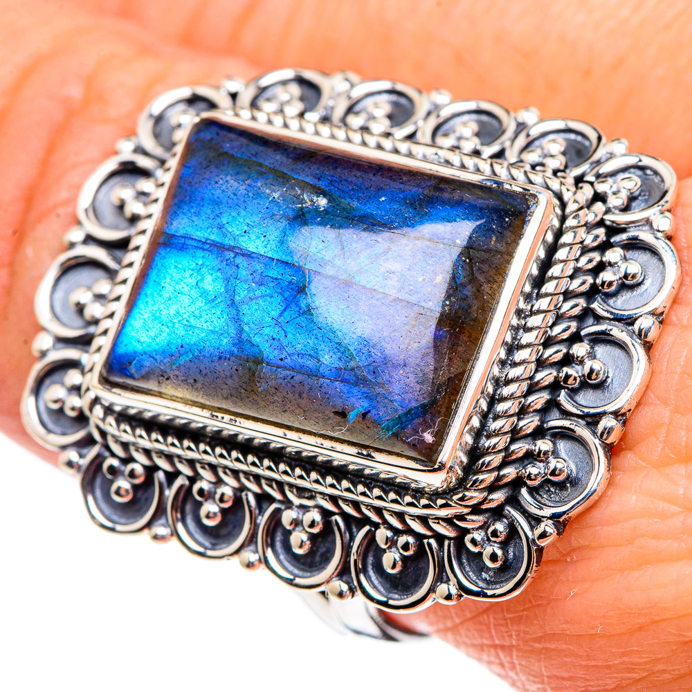 Labradorite Rings handcrafted by Anasilvercos - RING95408