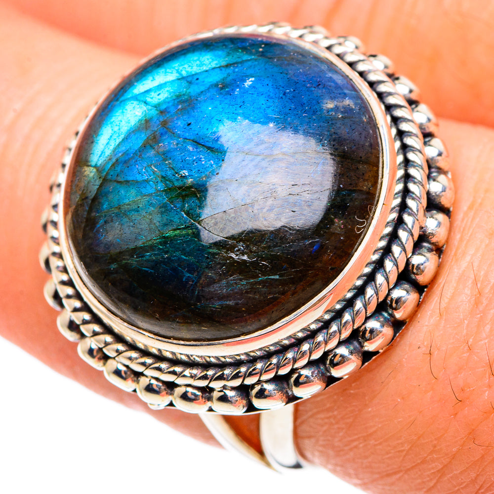 Labradorite Rings handcrafted by Anasilvercos - RING95413