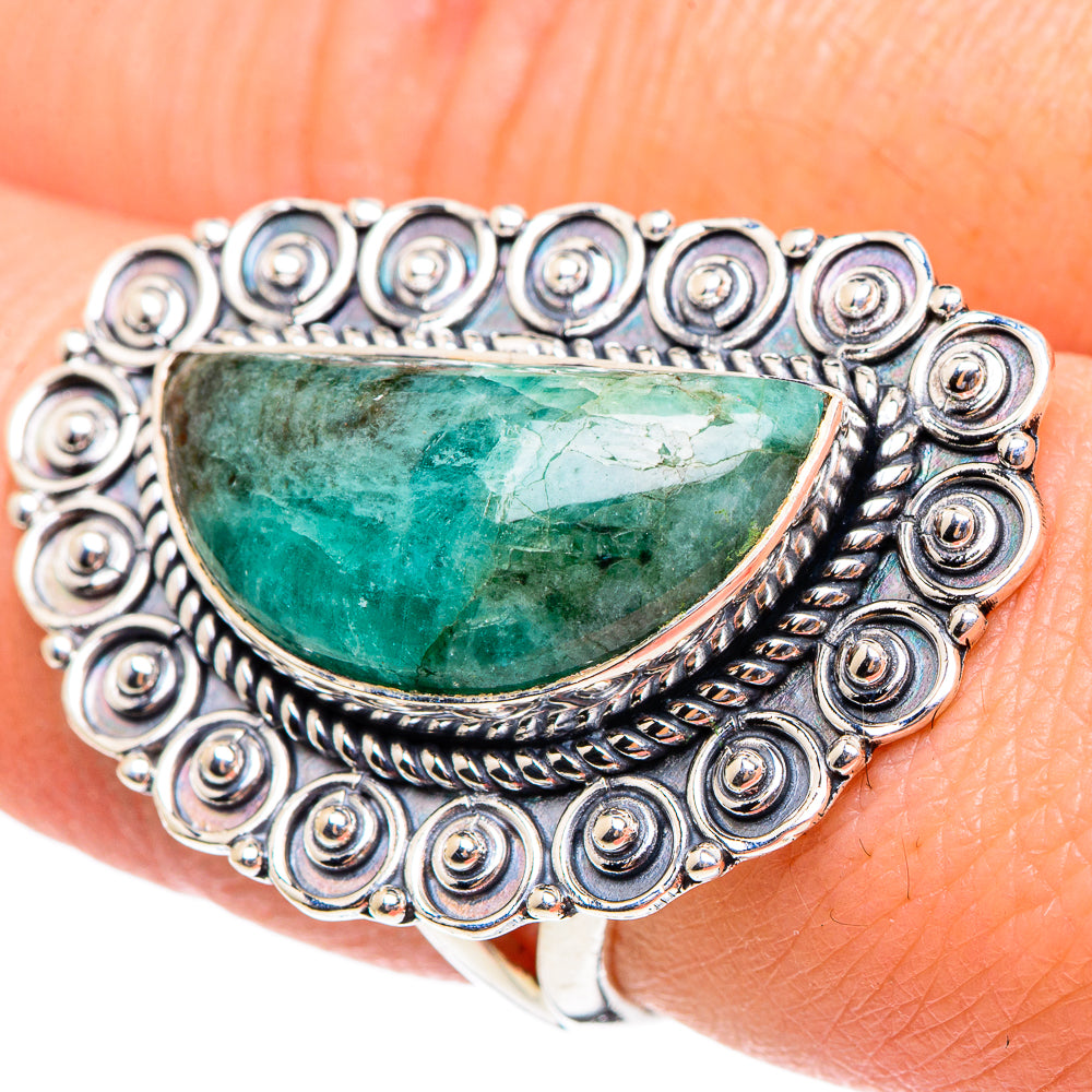 Emerald Rings handcrafted by Anasilvercos - RING95421