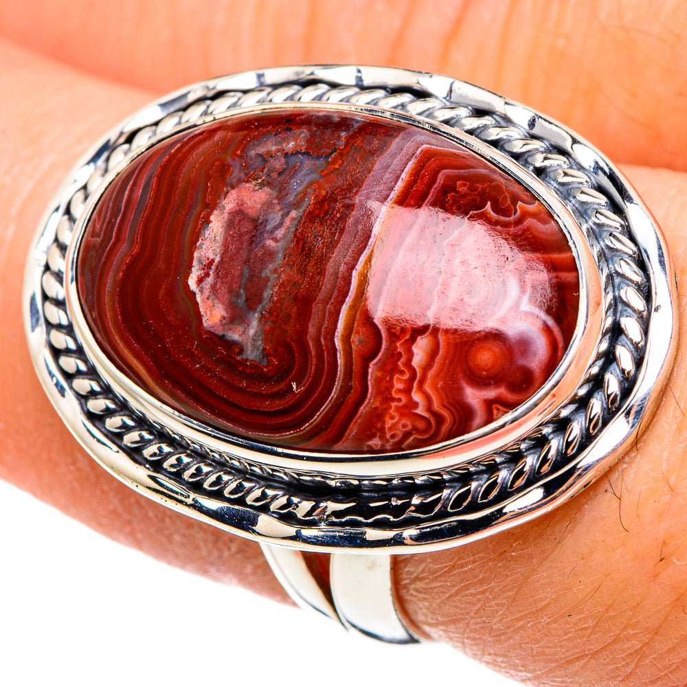 Crazy Lace Agate Rings handcrafted by Anasilvercos - RING95429