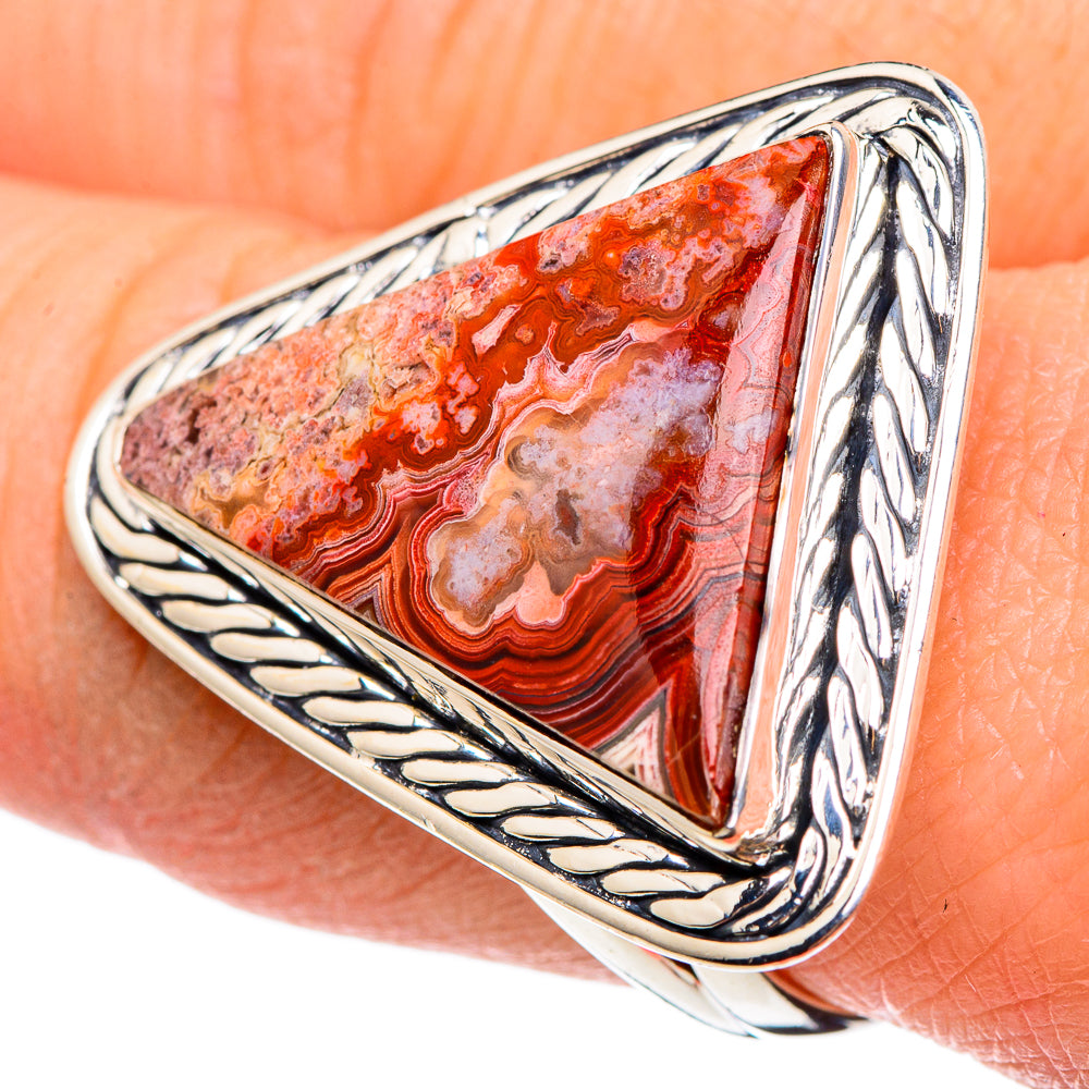 Crazy Lace Agate Rings handcrafted by Anasilvercos - RING95434
