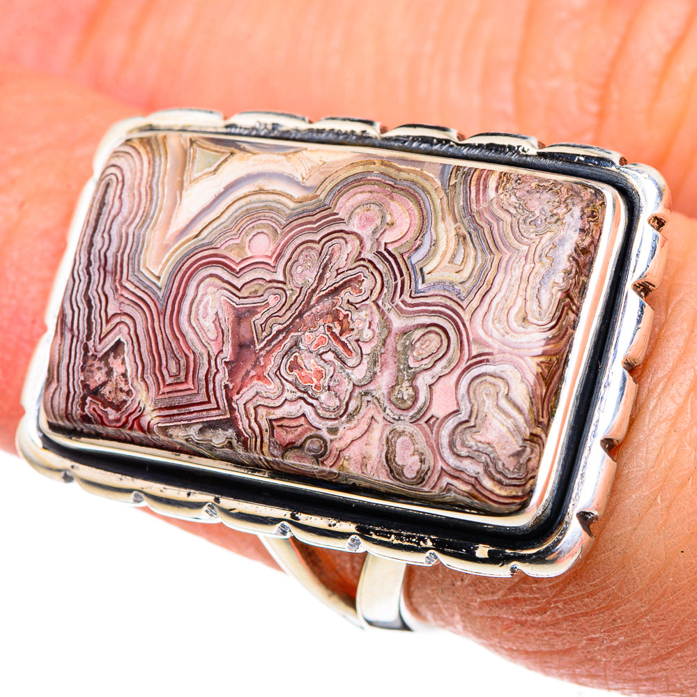 Crazy Lace Agate Rings handcrafted by Anasilvercos - RING95436