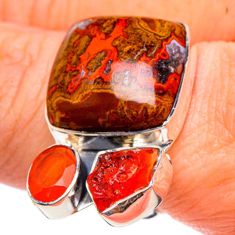 Morocco Agate Rings handcrafted by Anasilvercos - RING95438