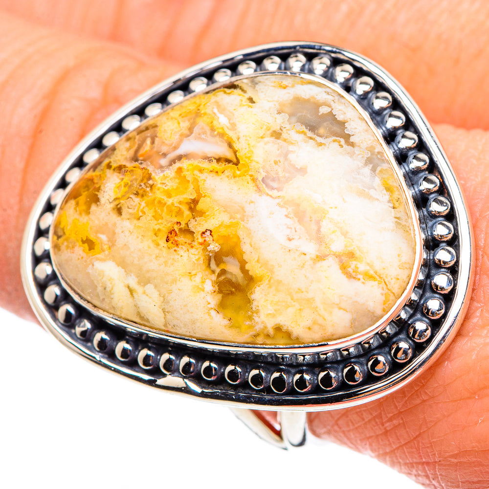 Plume Agate Rings handcrafted by Anasilvercos - RING95440