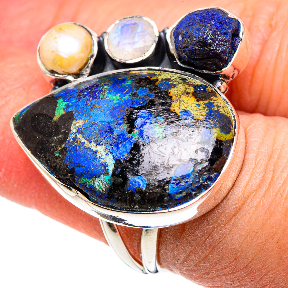 Azurite Rings handcrafted by Anasilvercos - RING95459