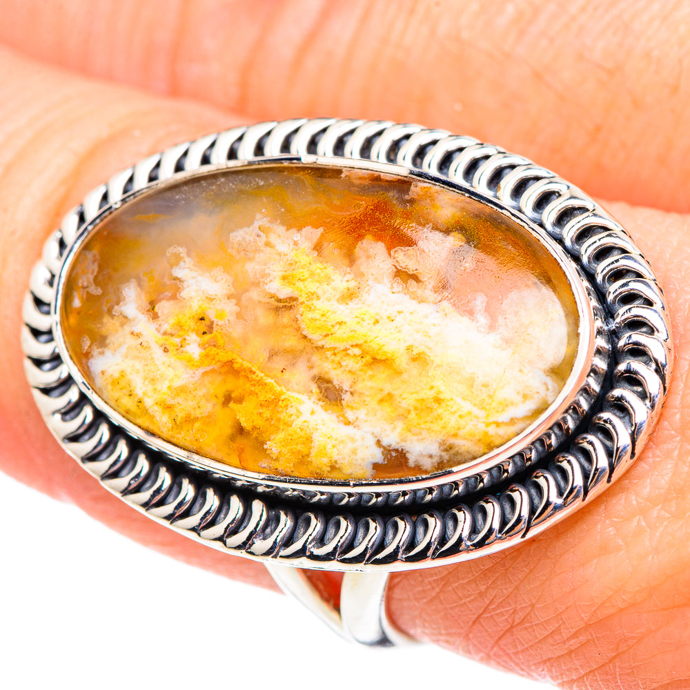 Plume Agate Rings handcrafted by Anasilvercos - RING95482