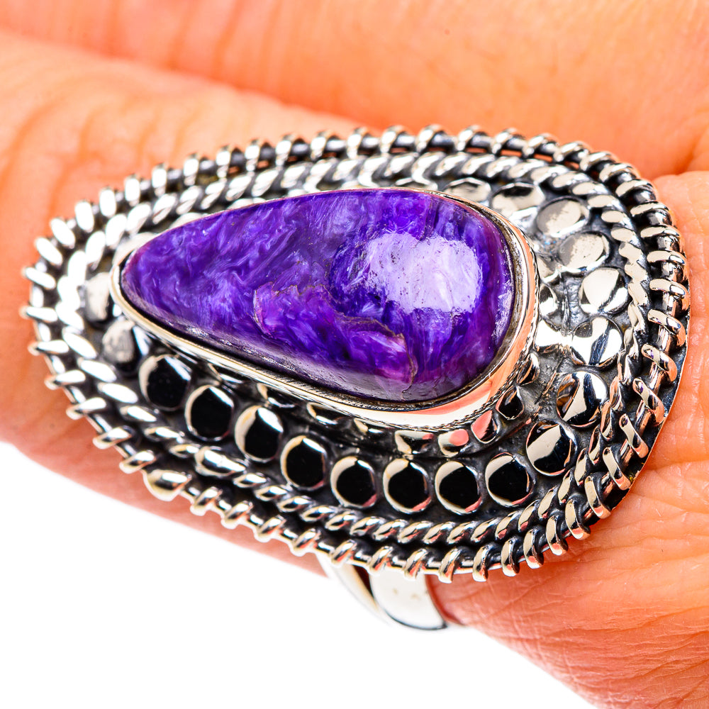 Charoite Rings handcrafted by Anasilvercos - RING95488