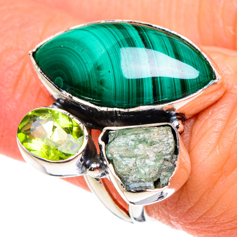 Malachite Rings handcrafted by Anasilvercos - RING95511