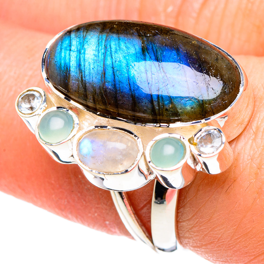 Labradorite Rings handcrafted by Anasilvercos - RING95532