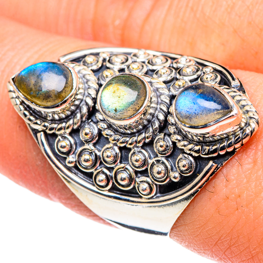 Labradorite Rings handcrafted by Anasilvercos - RING95534