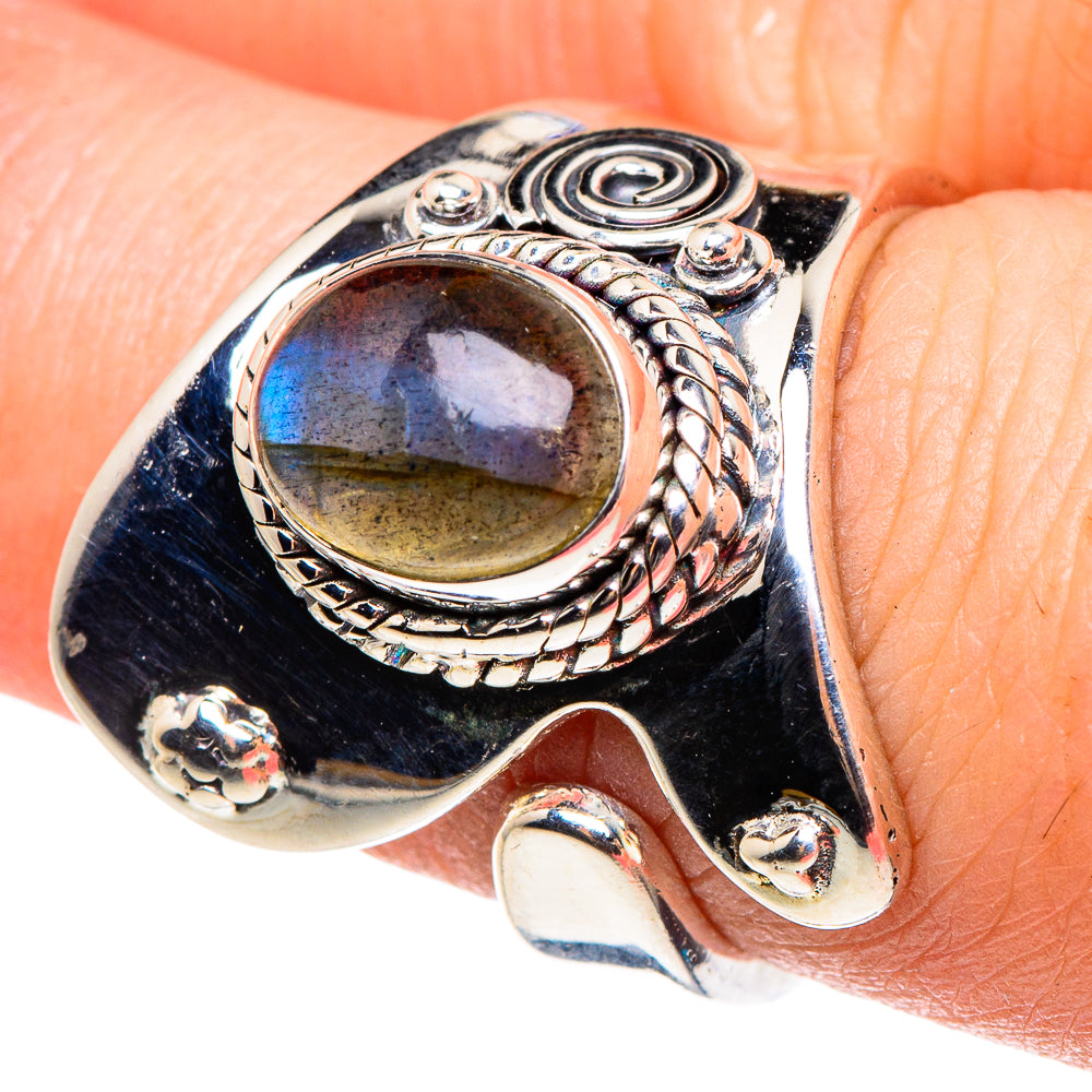 Labradorite Rings handcrafted by Anasilvercos - RING95536
