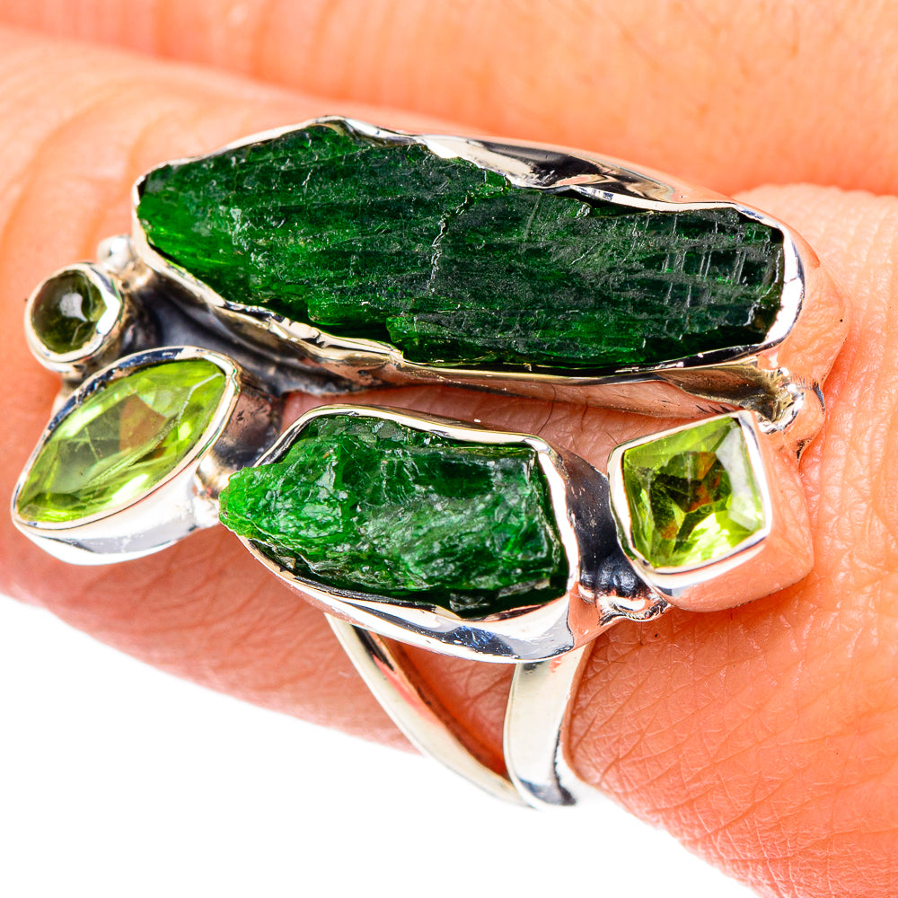 Chrome Diopside Rings handcrafted by Anasilvercos - RING95537