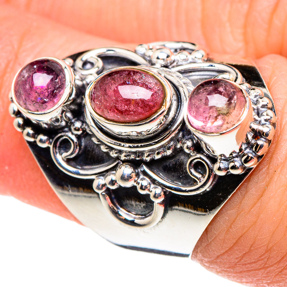 Pink Tourmaline Rings handcrafted by Anasilvercos - RING95544