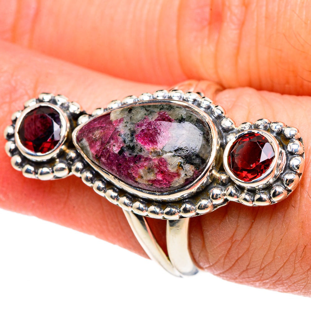 Russian Eudialyte Rings handcrafted by Anasilvercos - RING95545