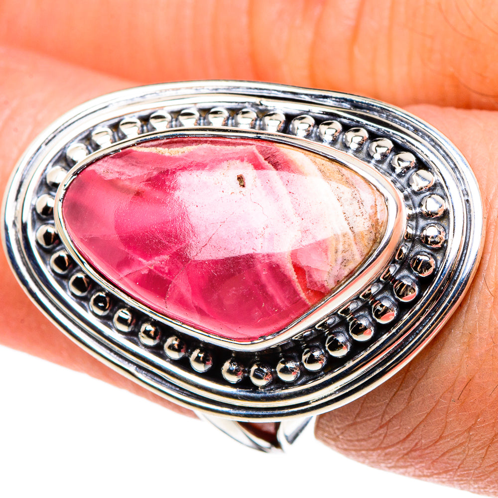 Rhodochrosite Rings handcrafted by Anasilvercos - RING95568