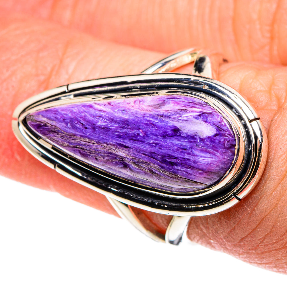 Charoite Rings handcrafted by Anasilvercos - RING95569