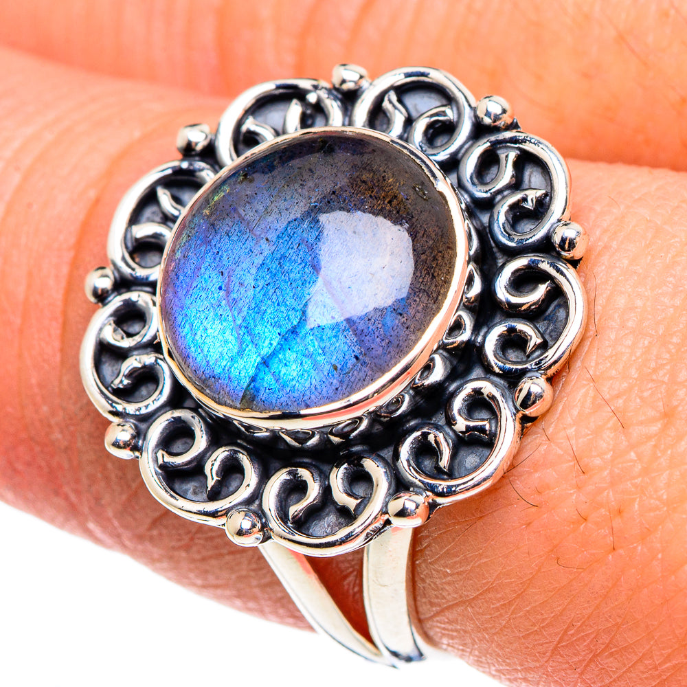 Labradorite Rings handcrafted by Anasilvercos - RING95583