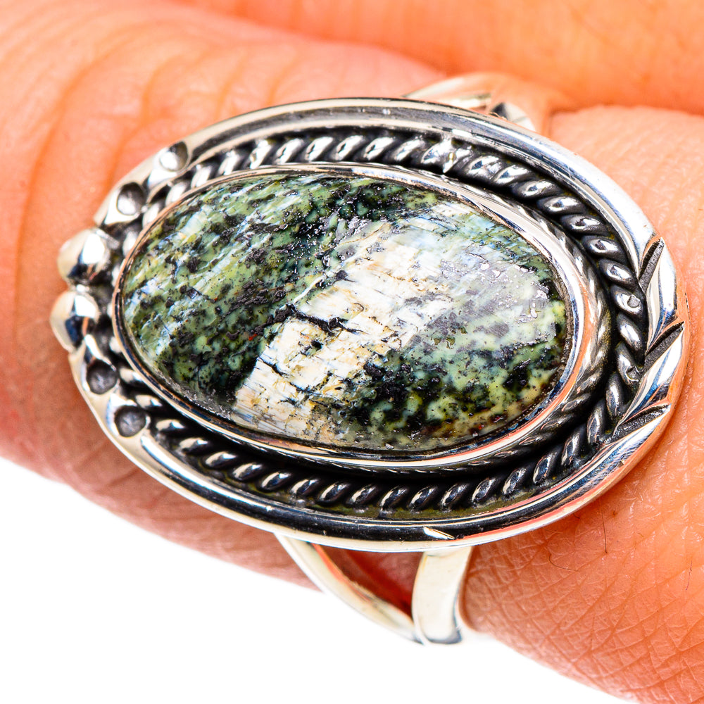 Lizard Jasper Rings handcrafted by Anasilvercos - RING95584