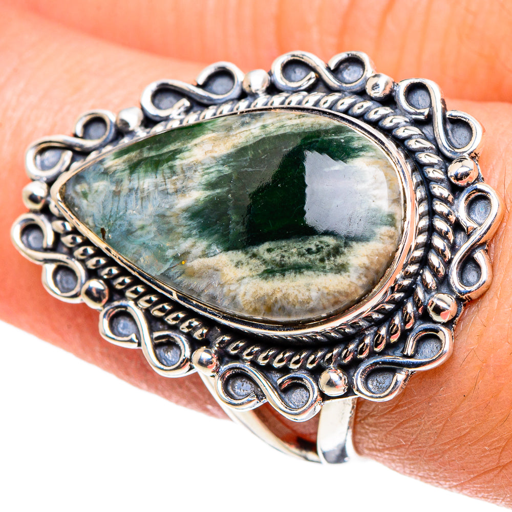 Ocean Jasper Rings handcrafted by Anasilvercos - RING95585