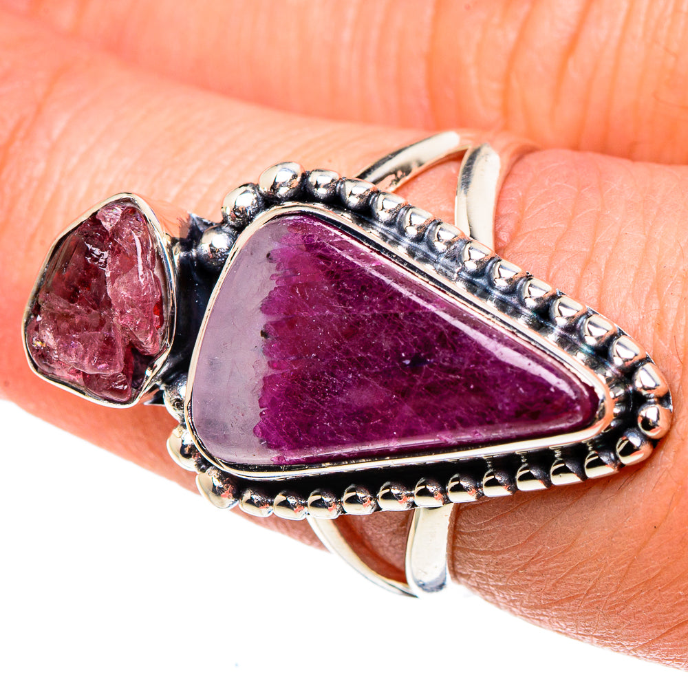 Ruby Fuchsite Rings handcrafted by Anasilvercos - RING95591