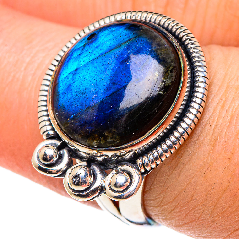 Labradorite Rings handcrafted by Anasilvercos - RING95599