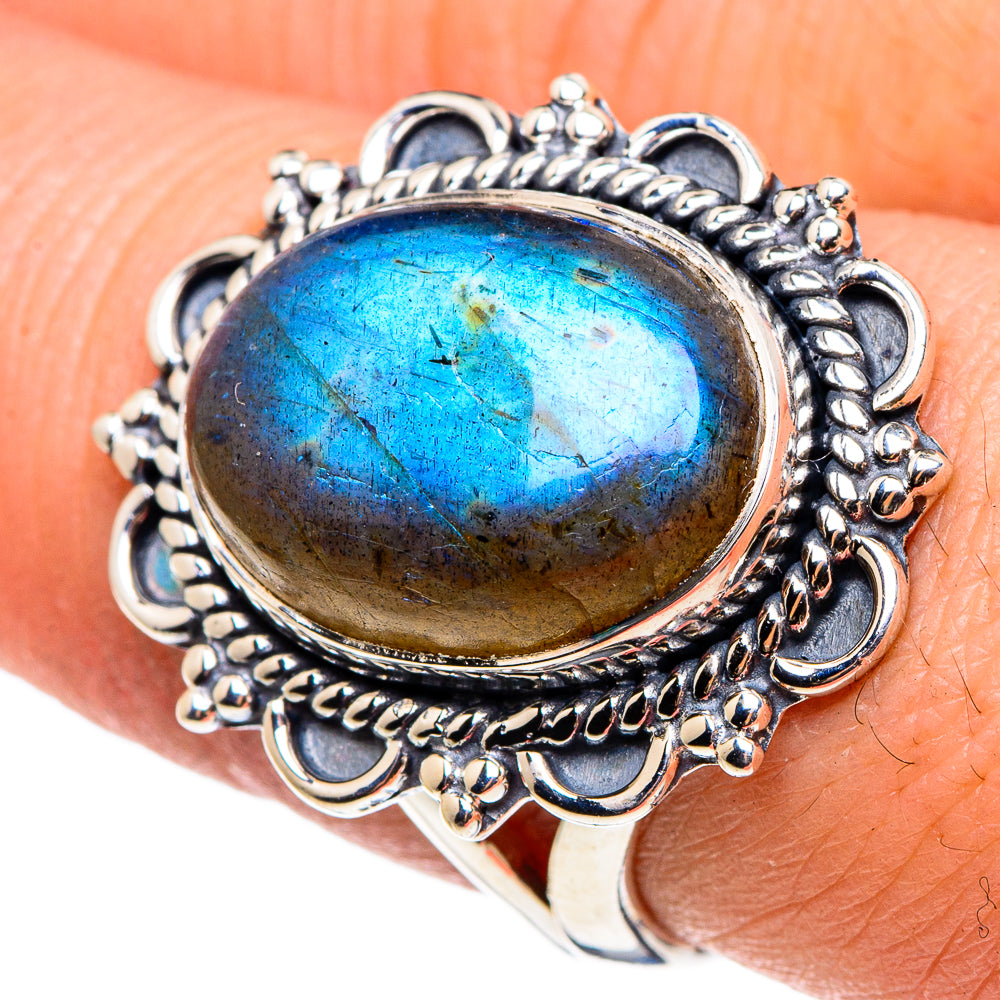 Labradorite Rings handcrafted by Anasilvercos - RING95600