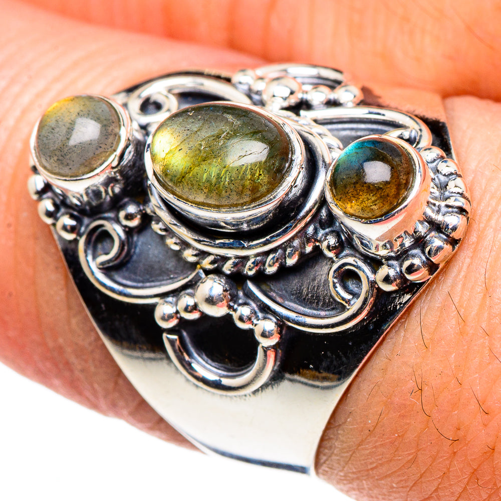 Labradorite Rings handcrafted by Anasilvercos - RING95606