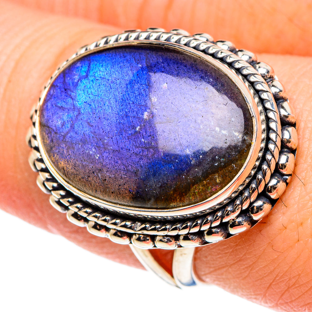 Labradorite Rings handcrafted by Anasilvercos - RING95628