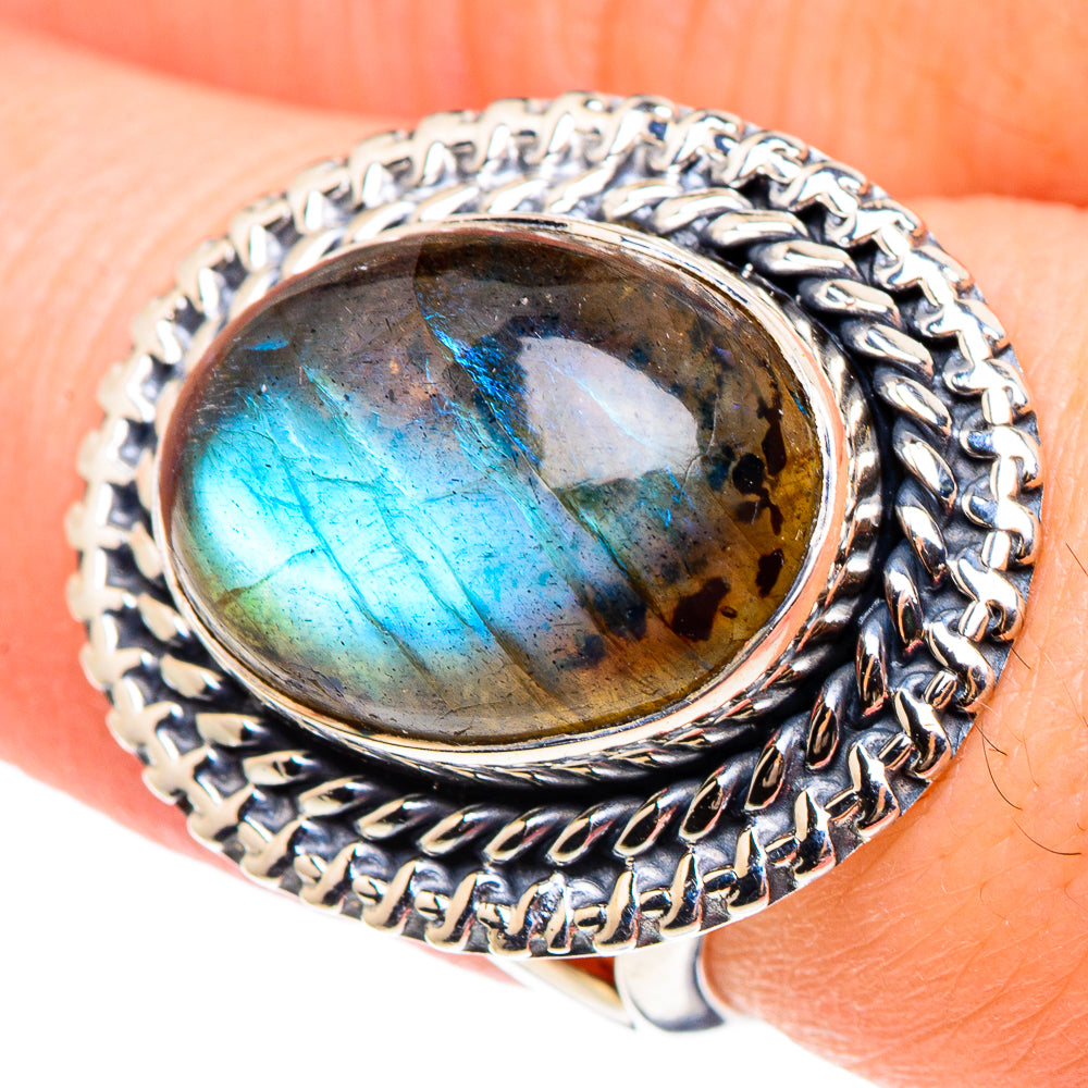 Labradorite Rings handcrafted by Anasilvercos - RING95630