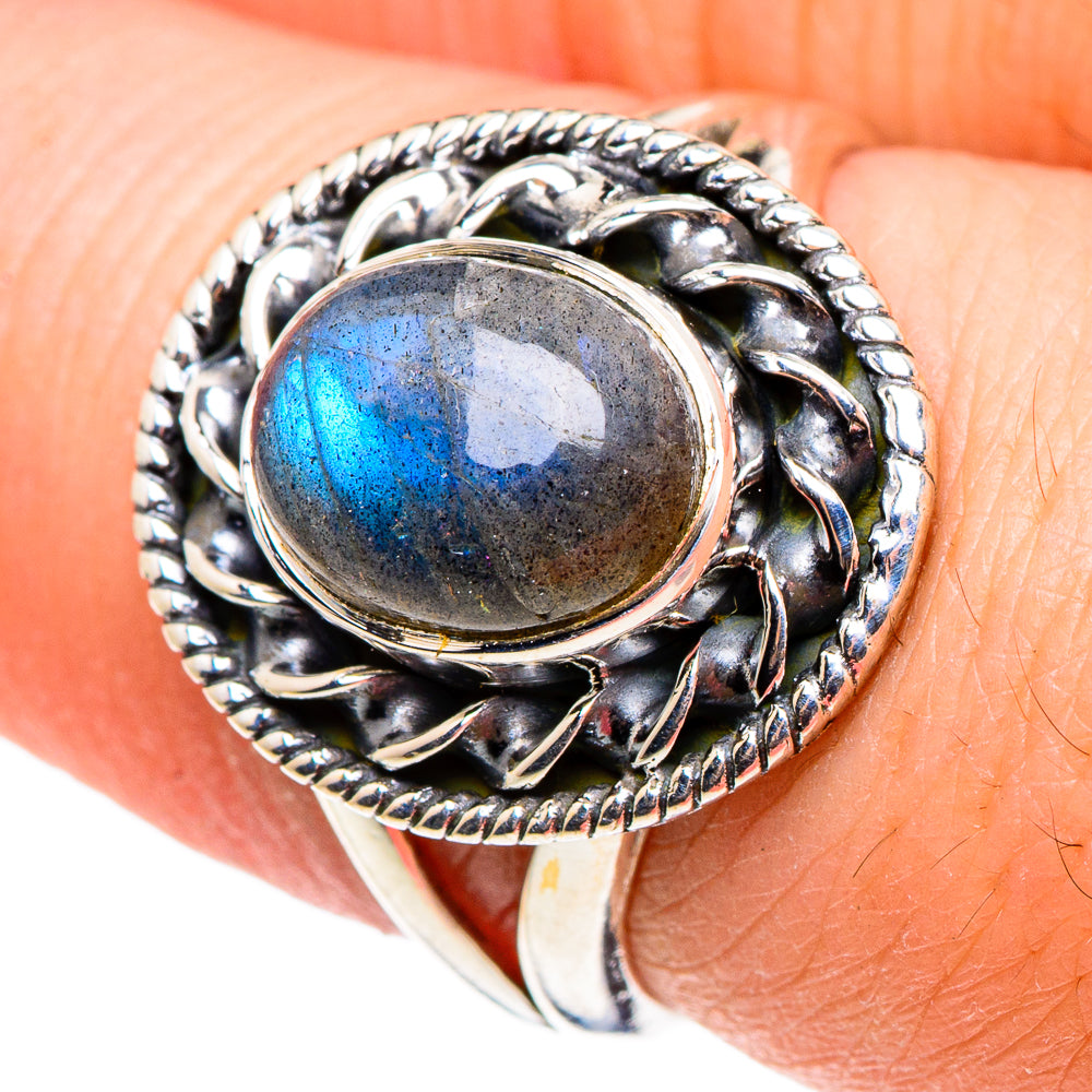 Labradorite Rings handcrafted by Anasilvercos - RING95633