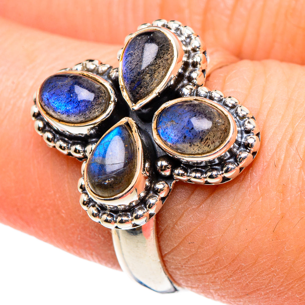 Labradorite Rings handcrafted by Anasilvercos - RING95636