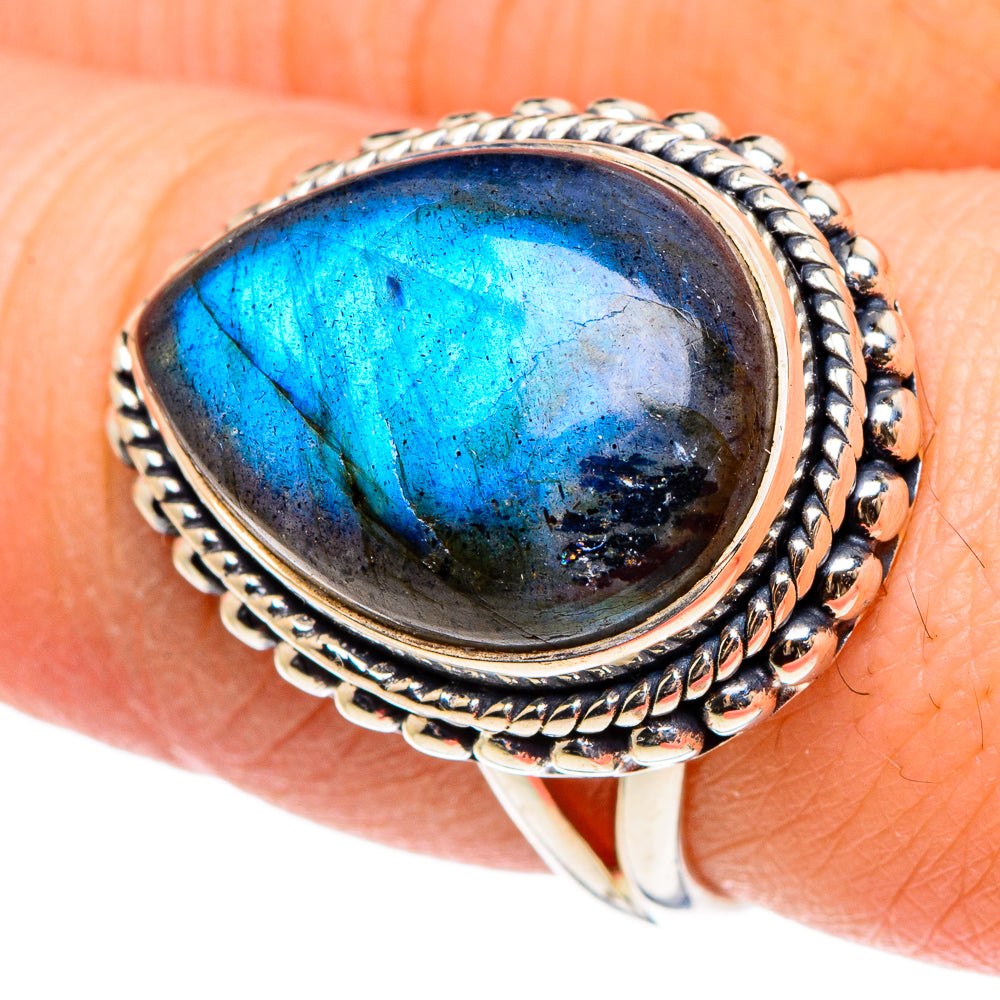 Labradorite Rings handcrafted by Anasilvercos - RING95645