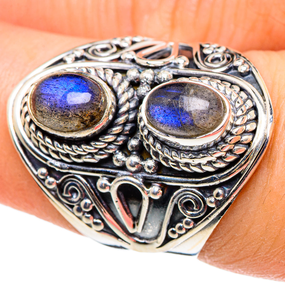 Labradorite Rings handcrafted by Anasilvercos - RING95647