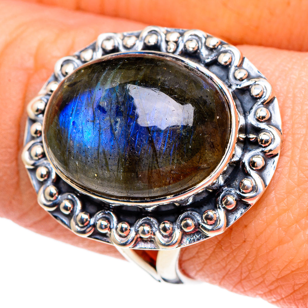 Labradorite Rings handcrafted by Anasilvercos - RING95648